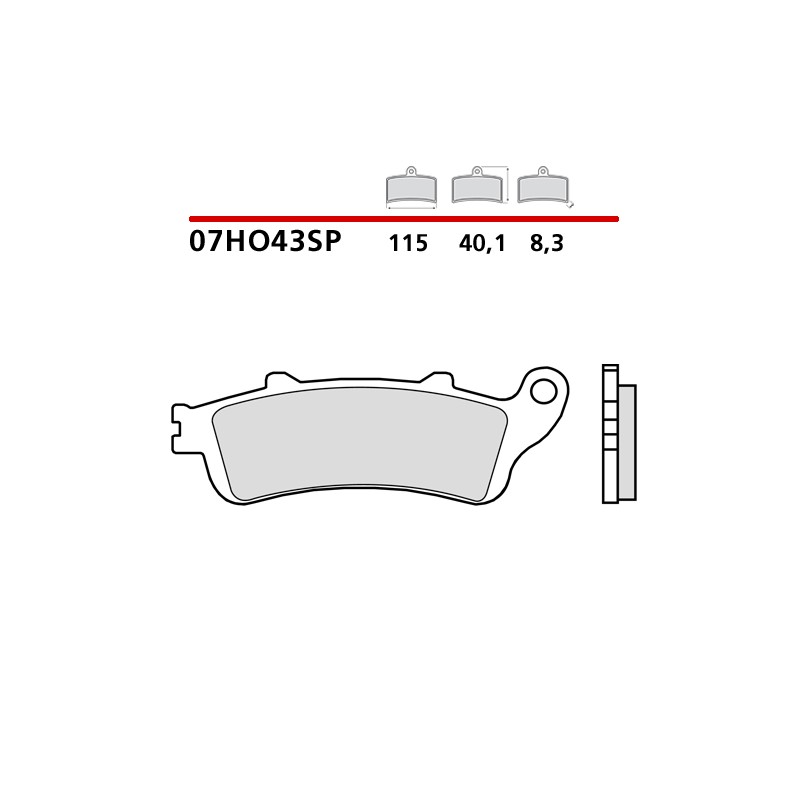 SET PASTIGLIE FRENO POSTERIORI SINTERIZZATE BREMBO HONDA VFR 800 2000-2001
