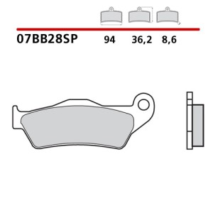 SET PASTIGLIE FRENO POSTERIORI SINTERIZZATE BREMBO BMW R 1200 S