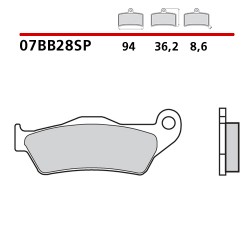 BREMBO SINTERED BRAKE REAR PADS SET BMW K 1200 R 2005-2008