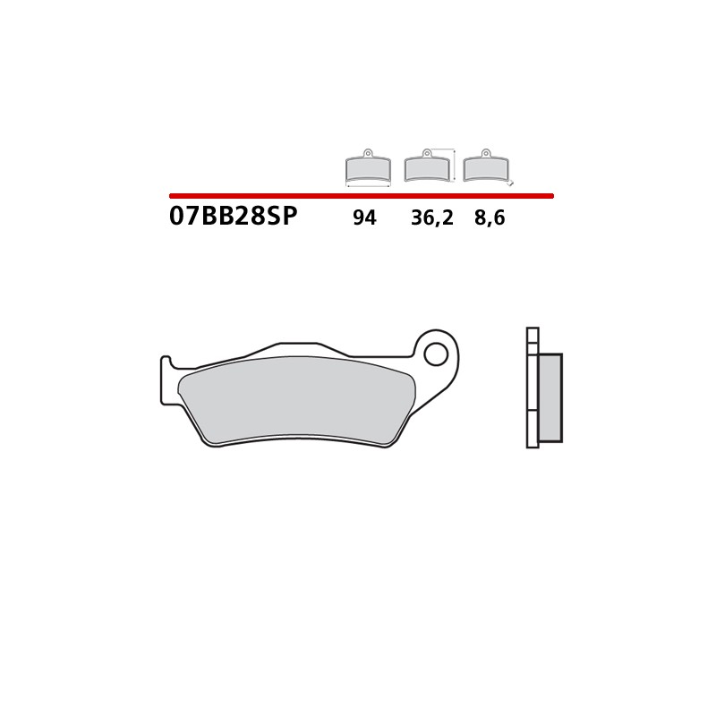 PASTILLAS DE FRENO TRASERO SINTERIZADAS BREMBO BMW K 1200 R 2005-2008