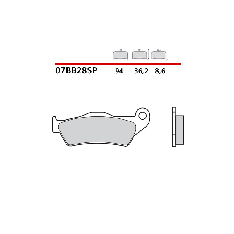 PASTILLAS DE FRENO TRASERO SINTERIZADAS BREMBO BMW R 1200 GS 2004-2006
