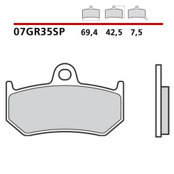 BREMBO SINTERED BRAKE REAR PADS SET MV AGUSTA BRUTALE 910 R