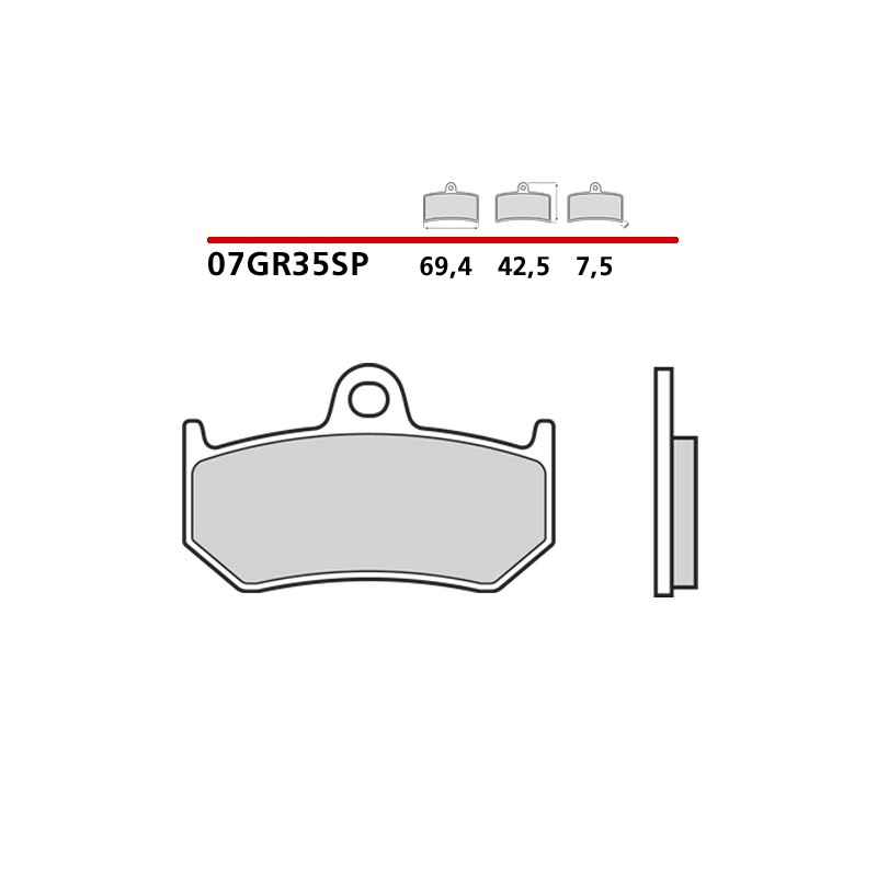 BREMBO SINTERED BRAKE REAR PADS SET MV AGUSTA BRUTALE 910 R