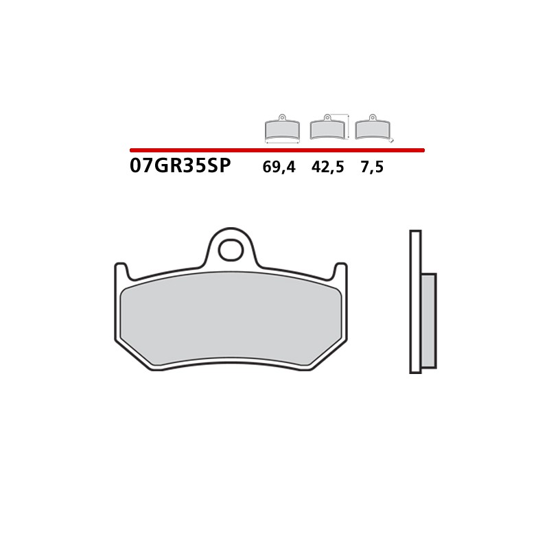 PASTILLAS DE FRENO TRASERO SINTERIZADAS BREMBO MV AGUSTA F3 800 2013-2019