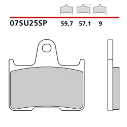 SET PASTIGLIE FRENO POSTERIORI SINTERIZZATE BREMBO SUZUKI BANDIT 650 2005-2006