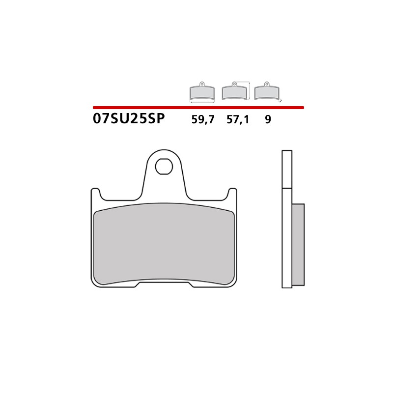 PASTILLAS DE FRENO TRASERO SINTERIZADAS BREMBO SUZUKI GSX-R 1000 2004