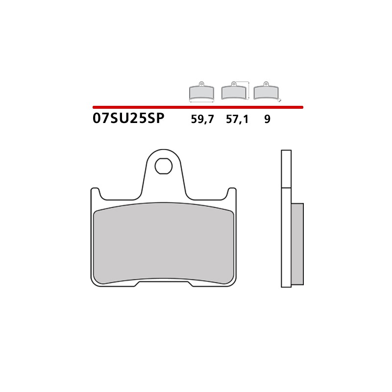 SET PASTIGLIE FRENO POSTERIORI SINTERIZZATE BREMBO SUZUKI GSX-R 600 2004-2005