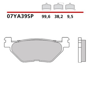 SET HINTERE SINTER BREMSBELÄGE BREMBO YAMAHA TDM 900 2002-2013