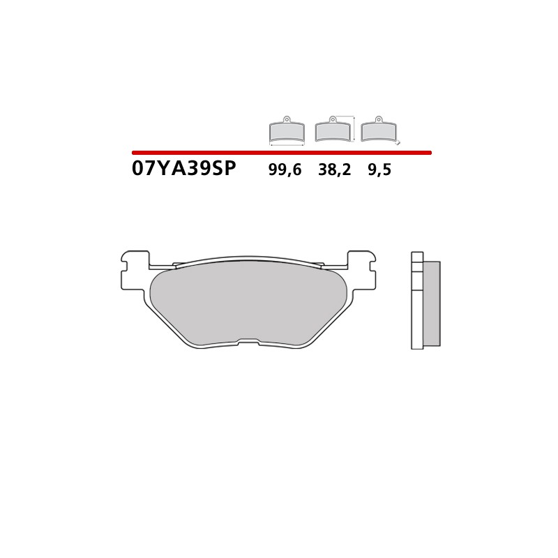 BREMBO SINTERED BRAKE REAR PADS SET YAMAHA XT 1200 Z SUPER TENERE 2010-2020