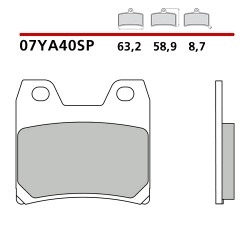 BREMBO SINTERED BRAKE REAR PADS SET YAMAHA FAZER 1000 2001-2005