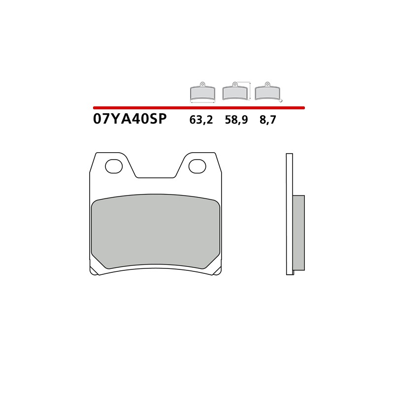 SET PASTIGLIE FRENO POSTERIORI SINTERIZZATE BREMBO YAMAHA FAZER 1000 2001-2005