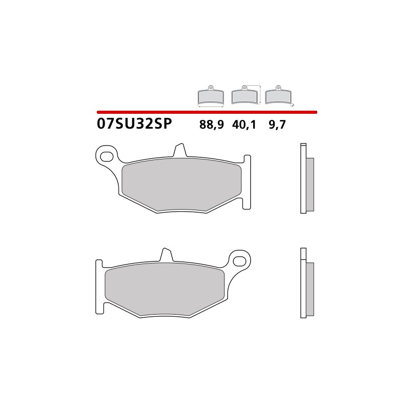 SET HINTERE SINTER BREMSBELÄGE BREMBO SUZUKI B-KING 2008-2015