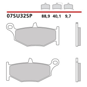 SET HINTERE SINTER BREMSBELÄGE BREMBO SUZUKI GSX-R 750 2008-2010