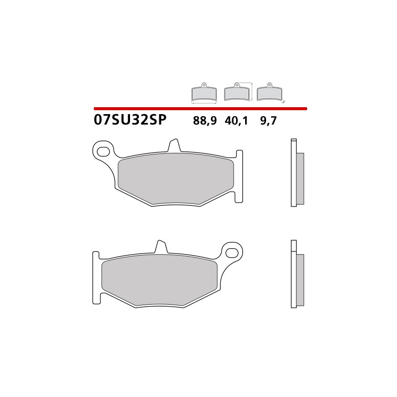 PASTILLAS DE FRENO TRASERO SINTERIZADAS BREMBO SUZUKI V-STROM 1050 XT 2020-2022