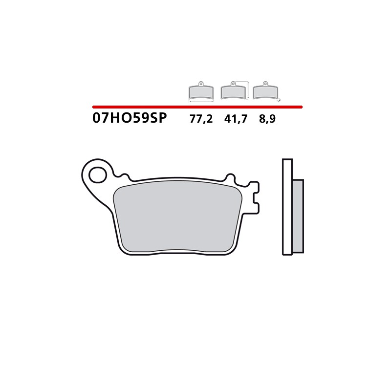 BREMBO SINTERED BRAKE REAR PADS SET SUZUKI GSX-R 750 2011-2016
