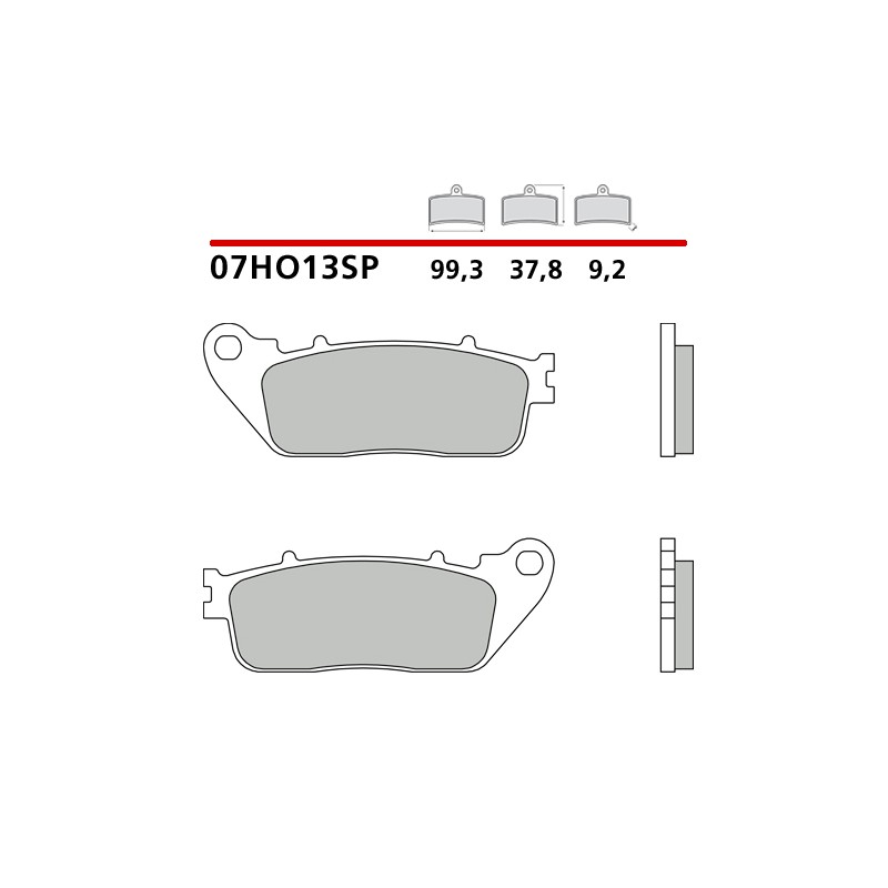 SET HINTERE SINTER BREMSBELÄGE BREMBO HONDA CROSSRUNNER 800 2011-2014