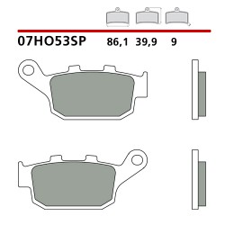 SET PASTIGLIE FRENO POSTERIORI SINTERIZZATE BREMBO SUZUKI SV 650 2016-2020