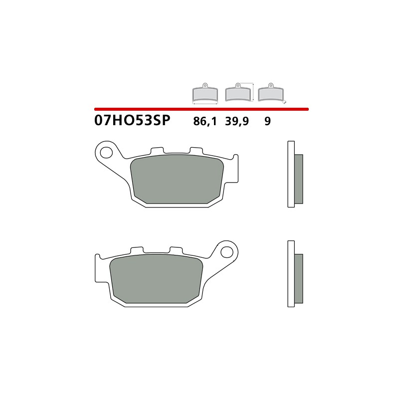 BREMBO SINTERED BRAKE REAR PADS SET SUZUKI SV 650 2016-2020