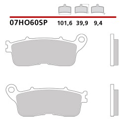 SET HINTERE SINTER BREMSBELÄGE BREMBO HONDA CROSSTOURER 1200 2012-2020