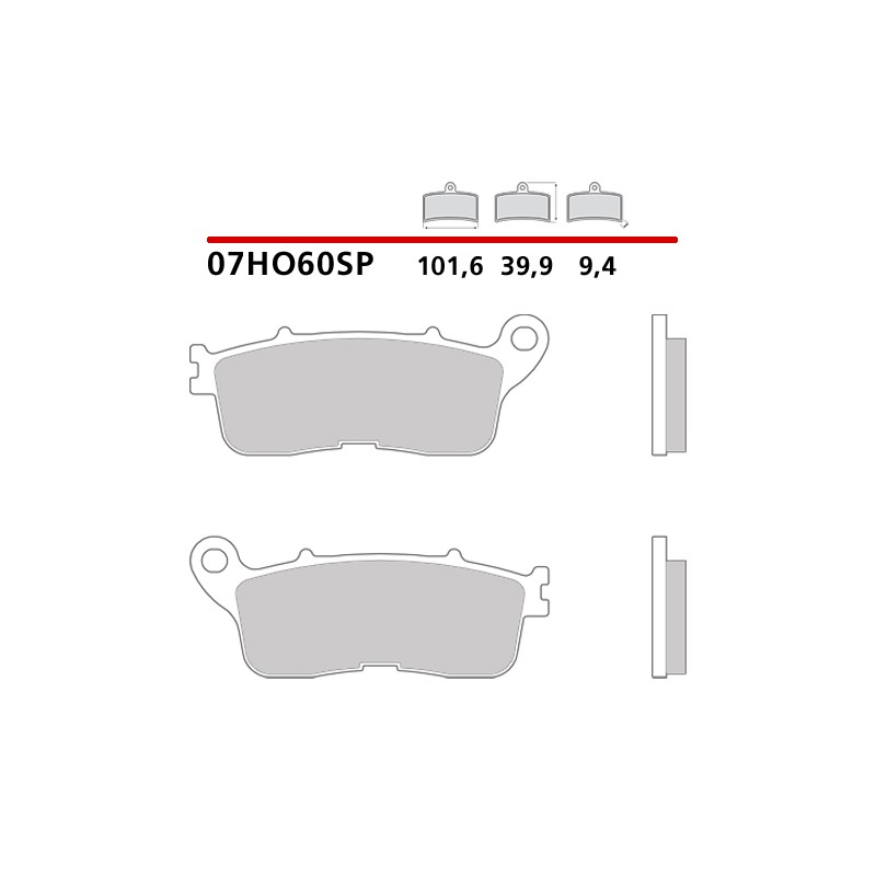 SET HINTERE SINTER BREMSBELÄGE BREMBO HONDA CROSSTOURER 1200 2012-2020