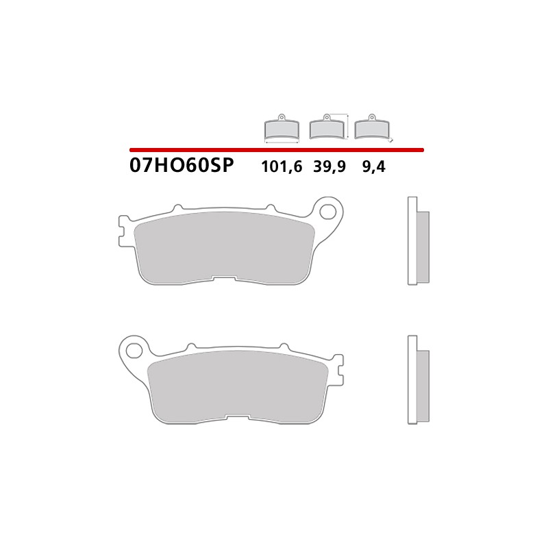 SET PASTIGLIE FRENO POSTERIORI SINTERIZZATE BREMBO HONDA CROSSTOURER 1200 2012-2020