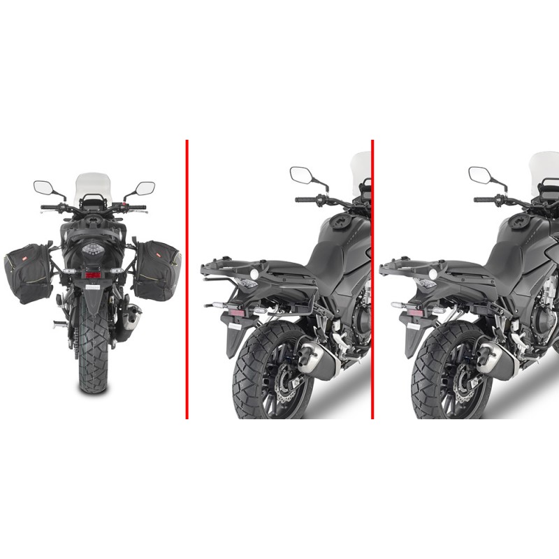 CHASIS GIVI REMOVE-X DE FIJACION RAPIDA PARA ALFORJAS BLANDAS LATERALES HONDA CB 500 X 2019-2020