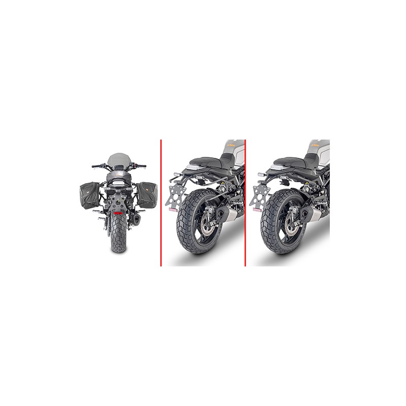 TELAIO GIVI REMOVE-X A SGANCIO RAPIDO PER BORSE MORBIDE LATERALI BENELLI LEONCINO 800 2022-2024