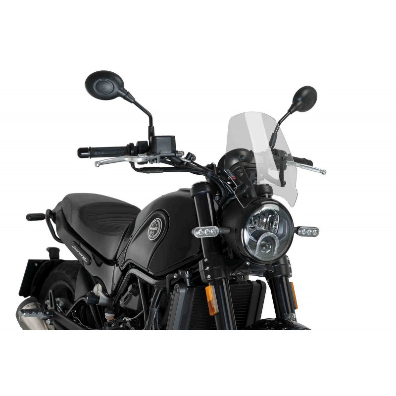 PUIG SPORT NEW GENERATION WINDSCREEN BENELLI LEONCINO 500 TRAIL 2022-2024, TRANSPARENT