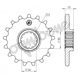 PIGNONE IN ACCIAIO PER CATENA 525 BMW S 1000 R 2021-2024