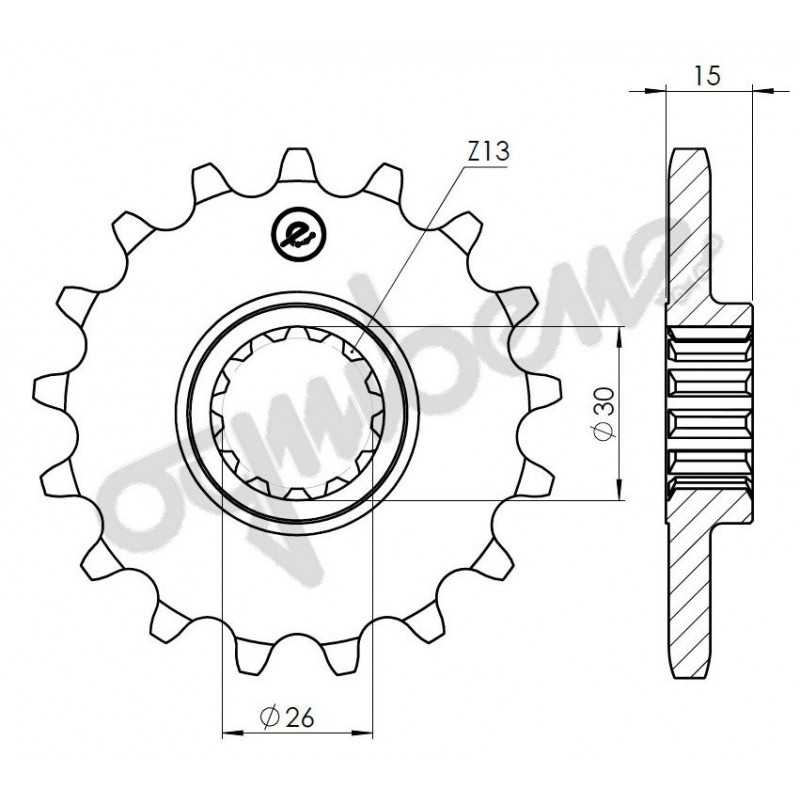 PIGNONE IN ACCIAIO PER CATENA 525 BMW S 1000 R 2014-2020, S 1000 XR 2015-2019