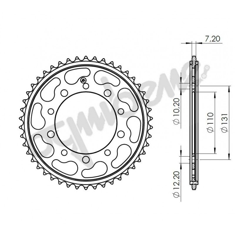 STAHL-KETTENRAD FÜR KETTE 525 BMW S 1000 R 2014-2020, S 1000 XR 2015-2019