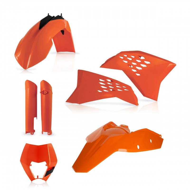 FULL KIT PLASTICHE ACERBIS KTM EXC-F 250/400/450/525 2008-2011, ARANCIO