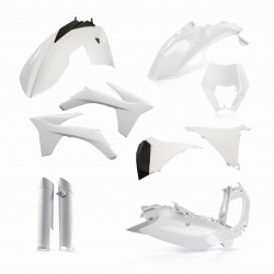 ACERBIS PLASTIC FULL KIT KTM EXC 125-200/250/300 (2T) 2012-2013, WHITE