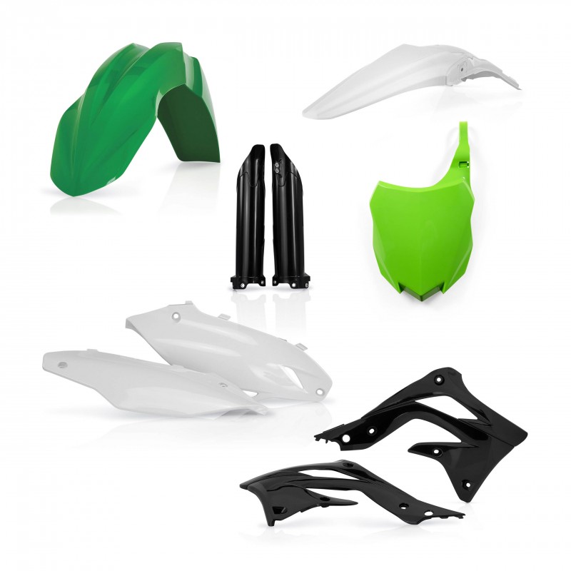 ACERBIS PLASTIC FULL KIT KAWASAKI KX 450 F 2013-2015, GREEN/BLACK