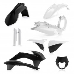 ACERBIS PLASTIC FULL KIT KTM EXC 125 2014-2015*, BLACK/WHITE