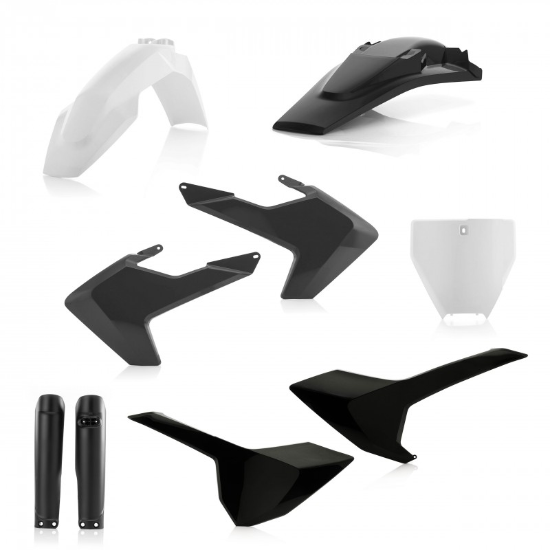 KIT COMPLETO DE PLÁSTICO ACERBIS HUSQVARNA FC 250/350/450 2016-2018, NEGRO/BIANCO