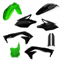 ACERBIS PLASTIK FULL KIT KAWASAKI KX 450 F 2016-2017, SCHWARZ/GRÜN