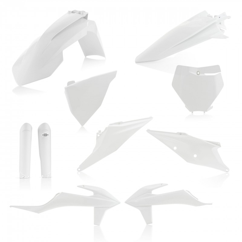 ACERBIS PLASTIC FULL KIT KTM SX 125 2019-2022, SX 150 2019-2022, WHITE