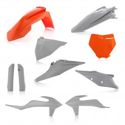 ACERBIS PLASTIC FULL KIT KTM SX 125 2019-2022, SX 150 2019-2022 ORANGE/GREY