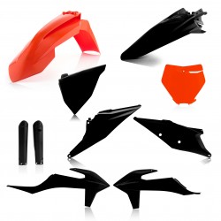 ACERBIS PLASTIC FULL KIT KTM SX 125 2019-2022, SX 150 2019-2022, BLACK/ORANGE