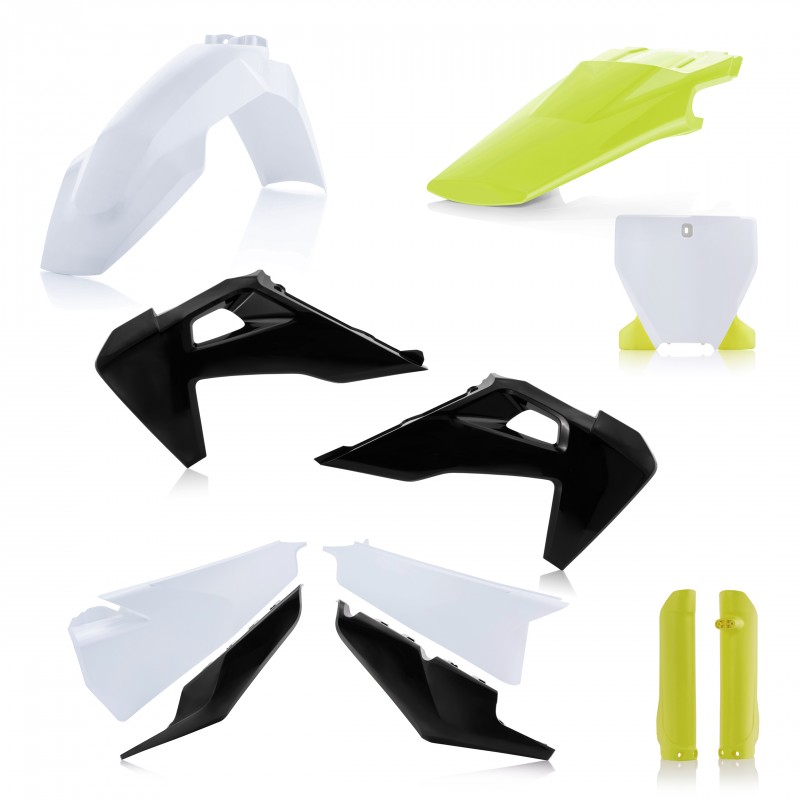 ACERBIS PLASTIC FULL KIT HUSQVARNA FC 250 2019-2022, FC 350 2019-2022, WHITE/BLACK