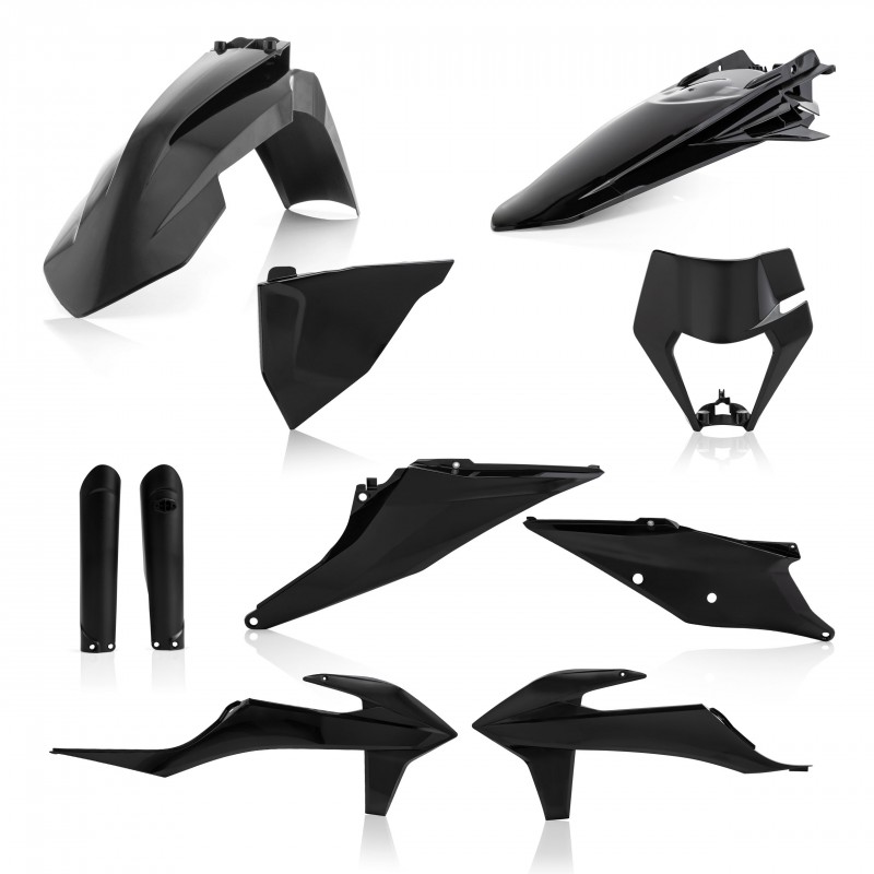 ACERBIS PLASTIK FULL KIT KTM EXC 250 2020-2023, SCHWARZ