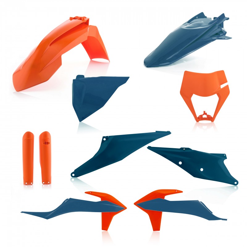 ACERBIS PLASTIK FULL KIT KTM EXC-F 250 2020-2023, BLAU/ORANGE