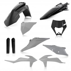 ACERBIS PLASTIK FULL KIT KTM EXC 250 2020-2023, SCHWARZ/GRAU