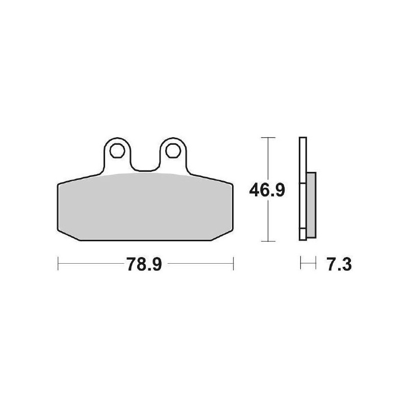 SBS 588 HF CERAMIC SINTERED REAR BRAKE PADS SET MOTO GUZZI V9 BOBBER 2021-2024