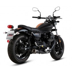 COPPIA TERMINALI MIVV GHIBLI S MOTO GUZZI V9 BOBBER 2016-2018, NON OMOLOGATO BLACK