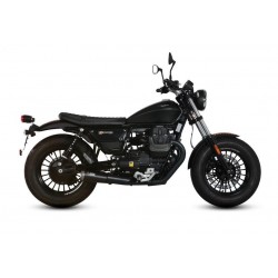 COPPIA TERMINALI MIVV GHIBLI S MOTO GUZZI V9 BOBBER 2016-2018, NON OMOLOGATO BLACK