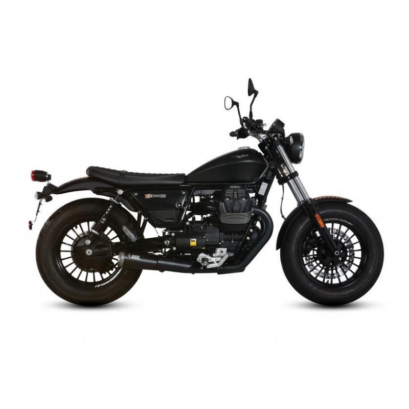 COPPIA TERMINALI MIVV GHIBLI S MOTO GUZZI V9 BOBBER 2016-2018, NON OMOLOGATO BLACK