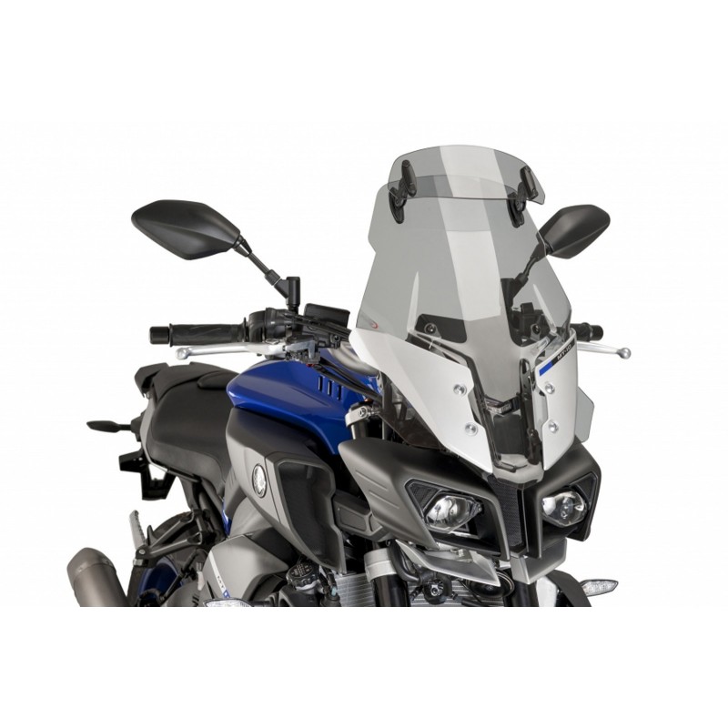 CUPOLINO PUIG TOURING PLUS CON DEFLETTORE YAMAHA MT-10 2021, FUME CHIARO