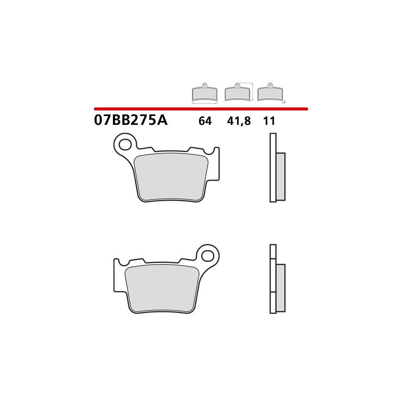 SET PASTIGLIE FRENO POSTERIORI GENUINE BREMBO HUSQVARNA TE 449 2011-2013